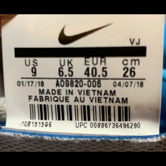 Nike Odyssey React ‘Football Grey/Blue Void’ Sz 9 - Picture 11 of 11